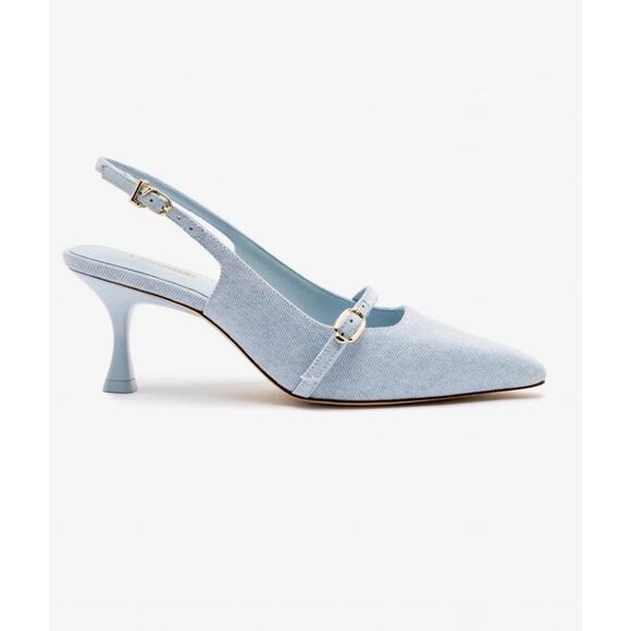 Larroude Ines Pump In Maya Denim - 6 - Picture 1 of 6